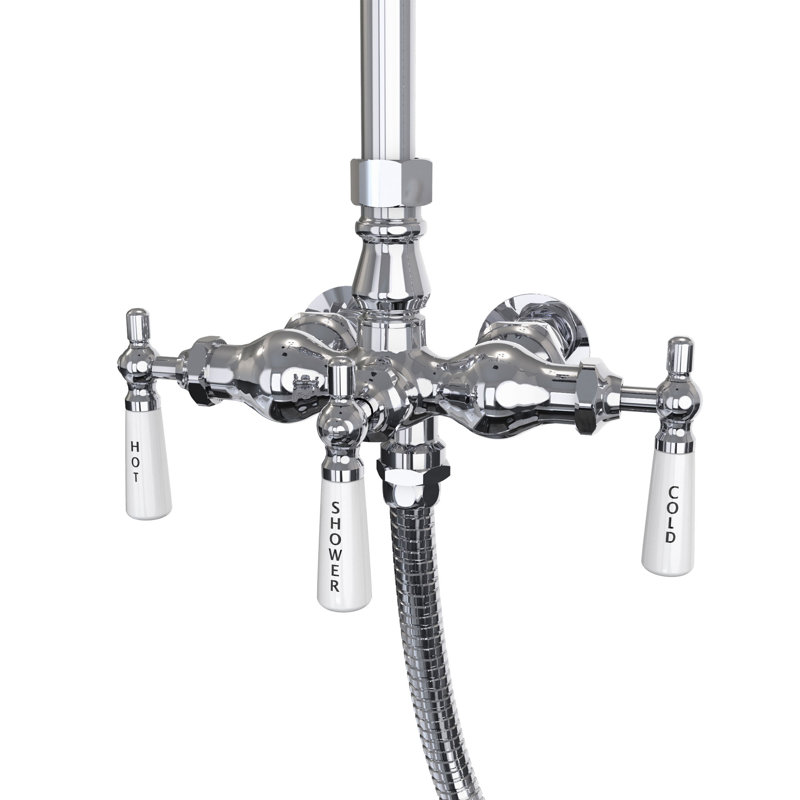DreamLine Abbey Rain Fall Shower Faucet Set with Hand Shower (Valve